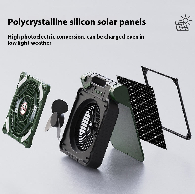 Outdoor Solar Fan Light
